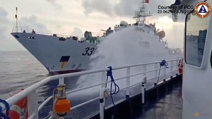 China Fires Water Cannon at Philippine Ships