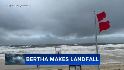 Tropical Storm Bertha Slams Gulf Coast