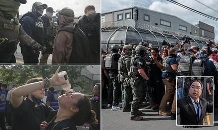 Senator Pepper-Sprayed at ICE Protest