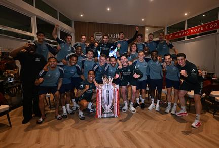 Arsenal lift Premier League trophy
