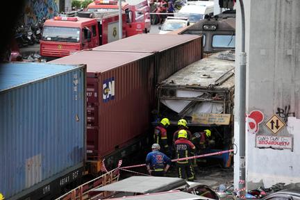 Bangkok train-bus crash kills 8