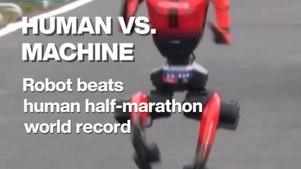 Robot beats human half-marathon record