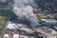 Warburtons factory fire in Burnley