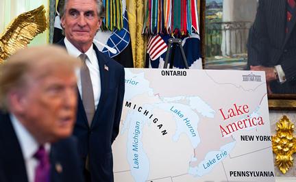 Trump renames Lake Ontario to Lake America