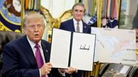 Trump renames Lake Ontario to Lake America