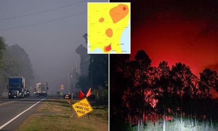 Georgia and Florida Wildfires Rage