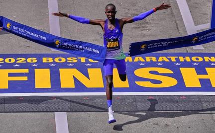 John Korir wins Boston Marathon