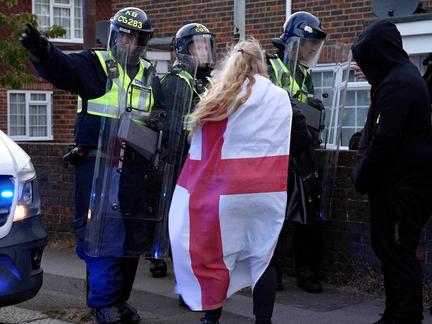 Epsom protest turns violent
