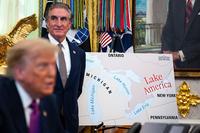 Trump renames Lake Ontario to Lake America