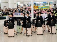 North Korean soccer team in South