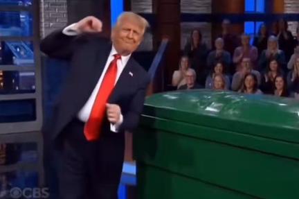 Trump posts AI Colbert video