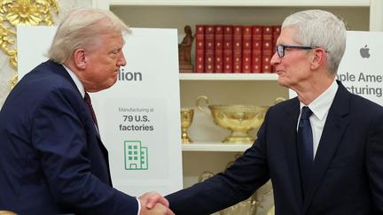 Trump Praises 'Tim Apple' on Exit